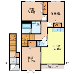 プレステージＡの物件間取画像